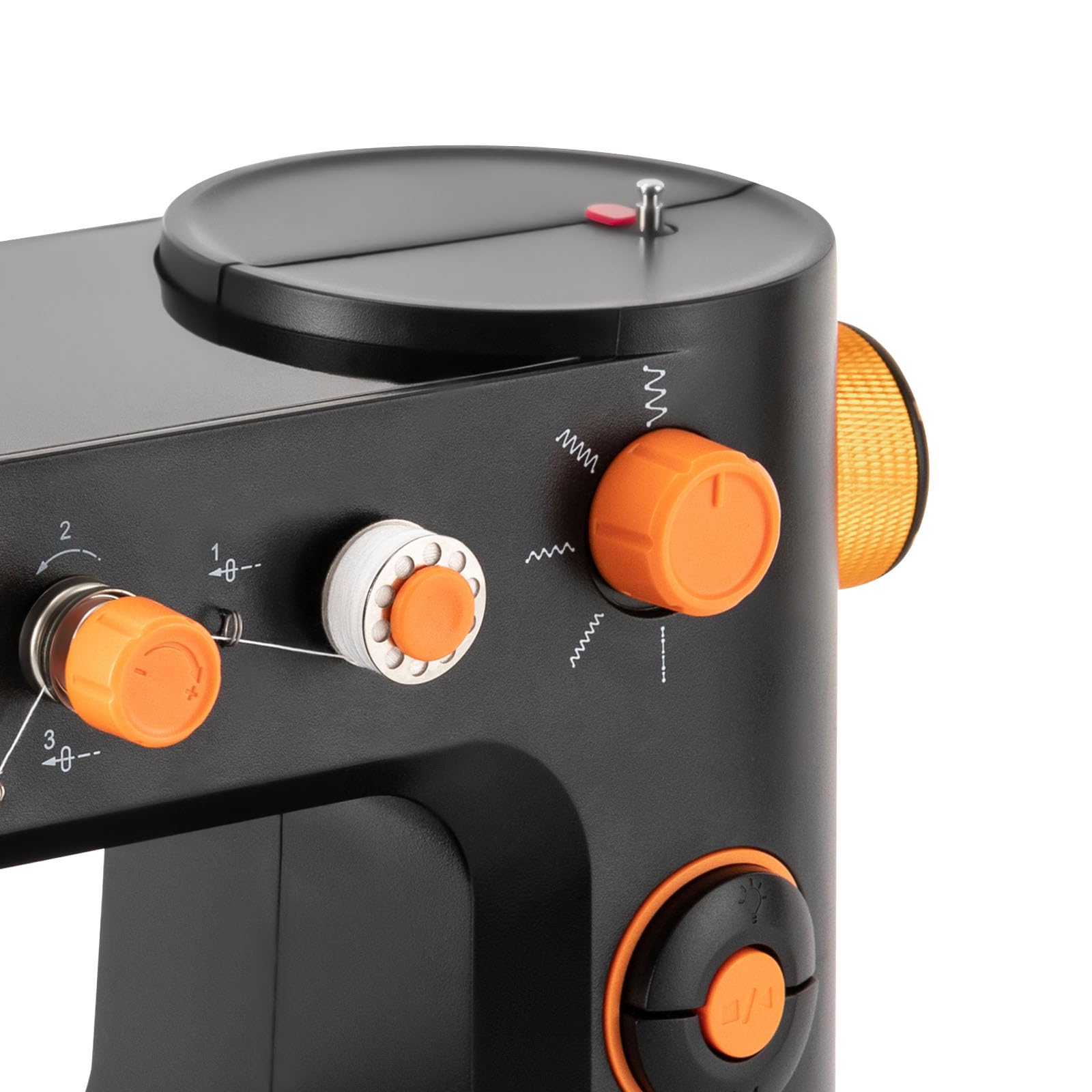 Máquina de coser manual para principiantes, mini máquina de coser eléctrica portátil con 5 programas de costura, pedal de mano y pie, luz de costura LED, FHSM 398, para ropa, pantalones, seda, gasa