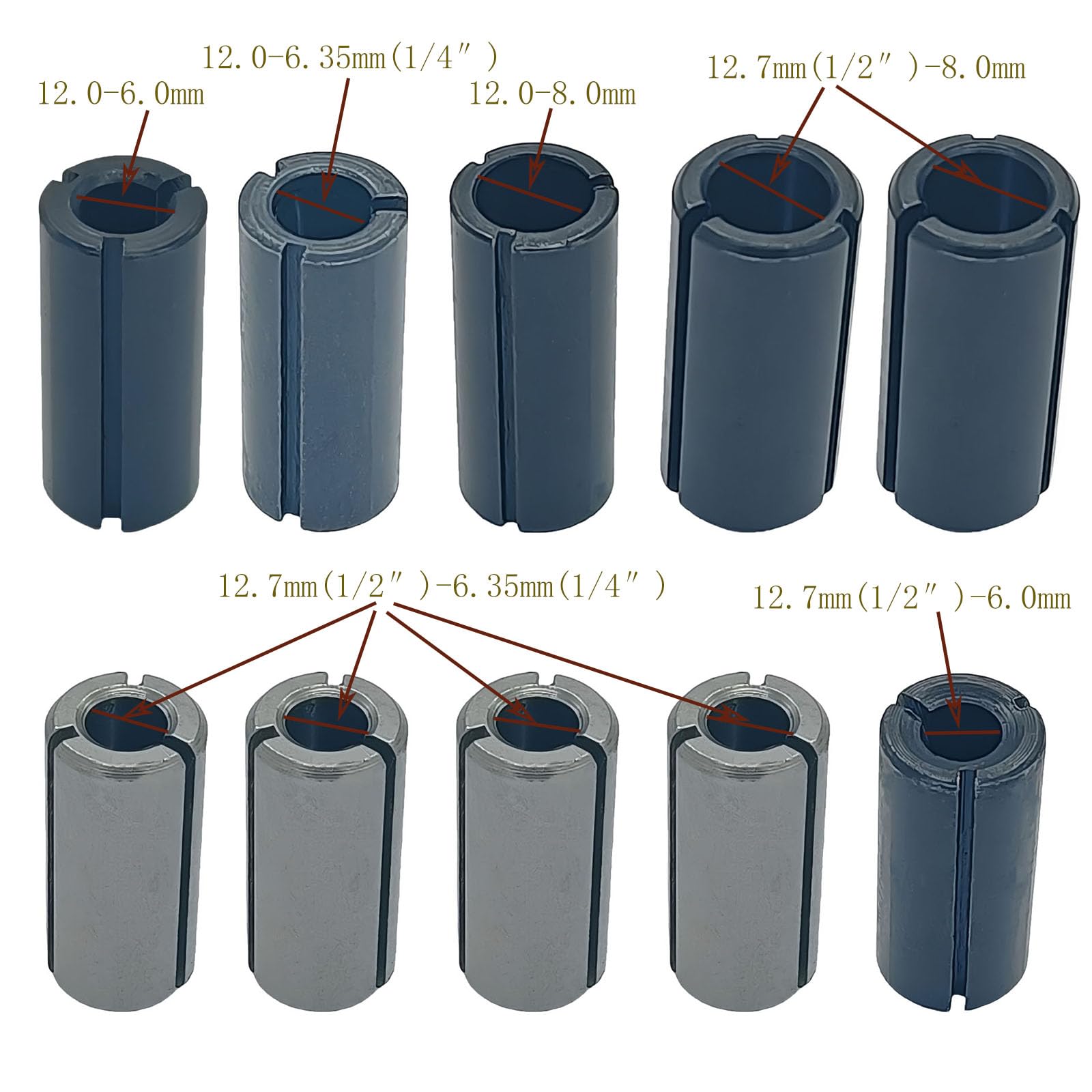MAKITA A-85248 - Lot De 10 Bagues Réductrices Pour Adapter Disques De 22,23 Mm à Axe 20 Mm - 3