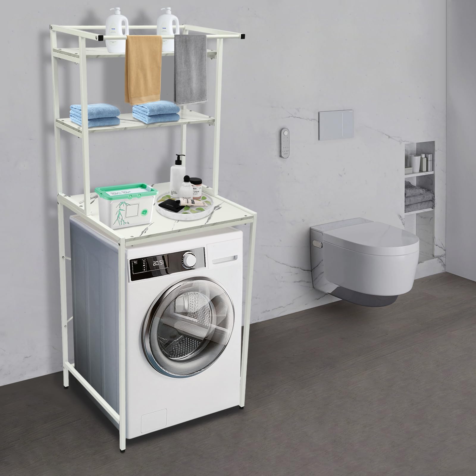 Scaffale multifunzionale a 3 ripiani da bagno robusto colore elegante ideale per casa e ufficio espositore versatile soluzione salvaspazio