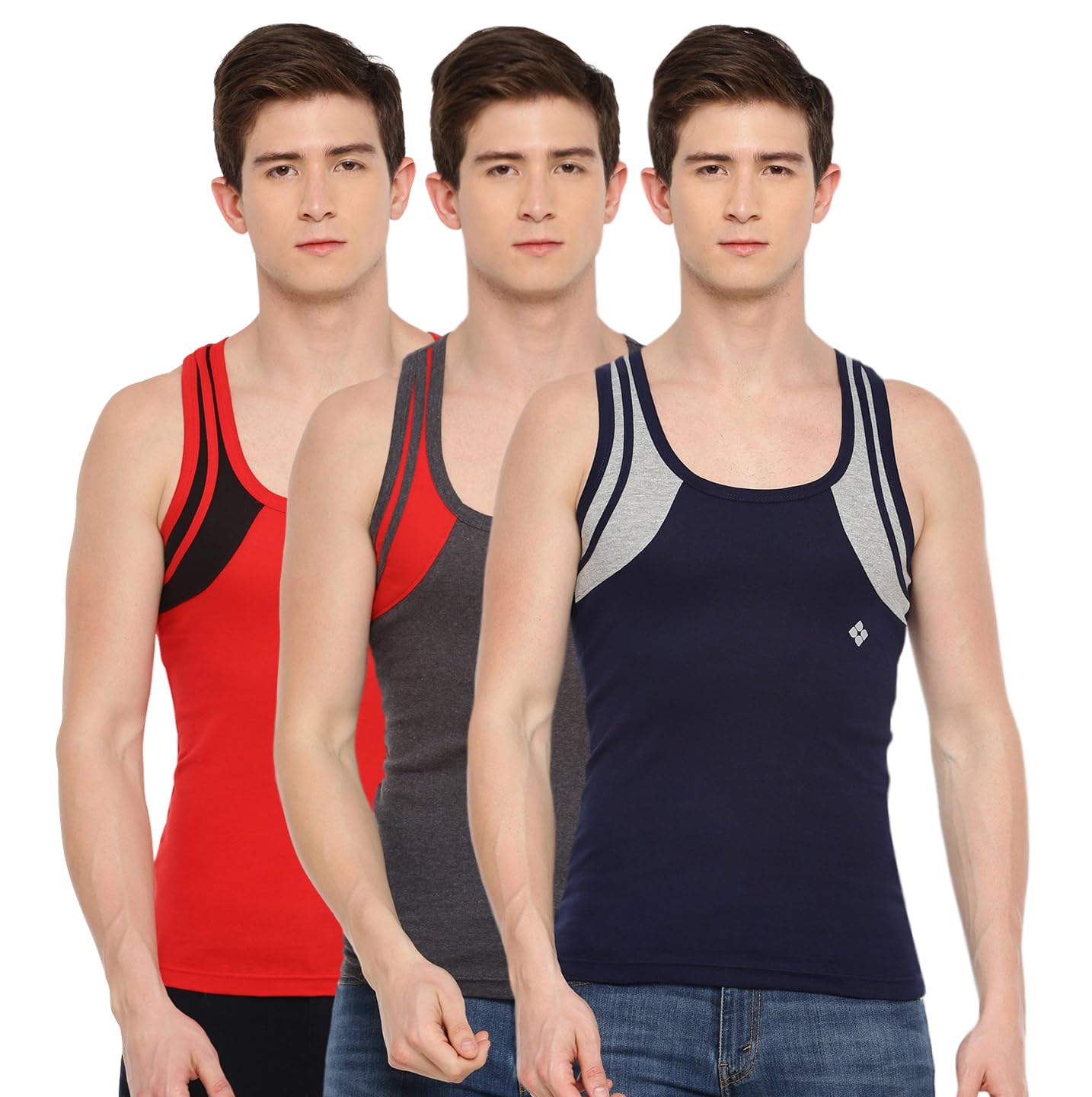 dollar bigboss Men's Solid Cotton Gym Vest (Colour May Vary)-picture-41