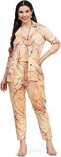 anushil Stylish Co-ord Sets for Women - Printed Crop Top with Pants and Blazer, 3peice Co-ord Set, Co-ord Top & Pant Set for Casual Wear-picture-28