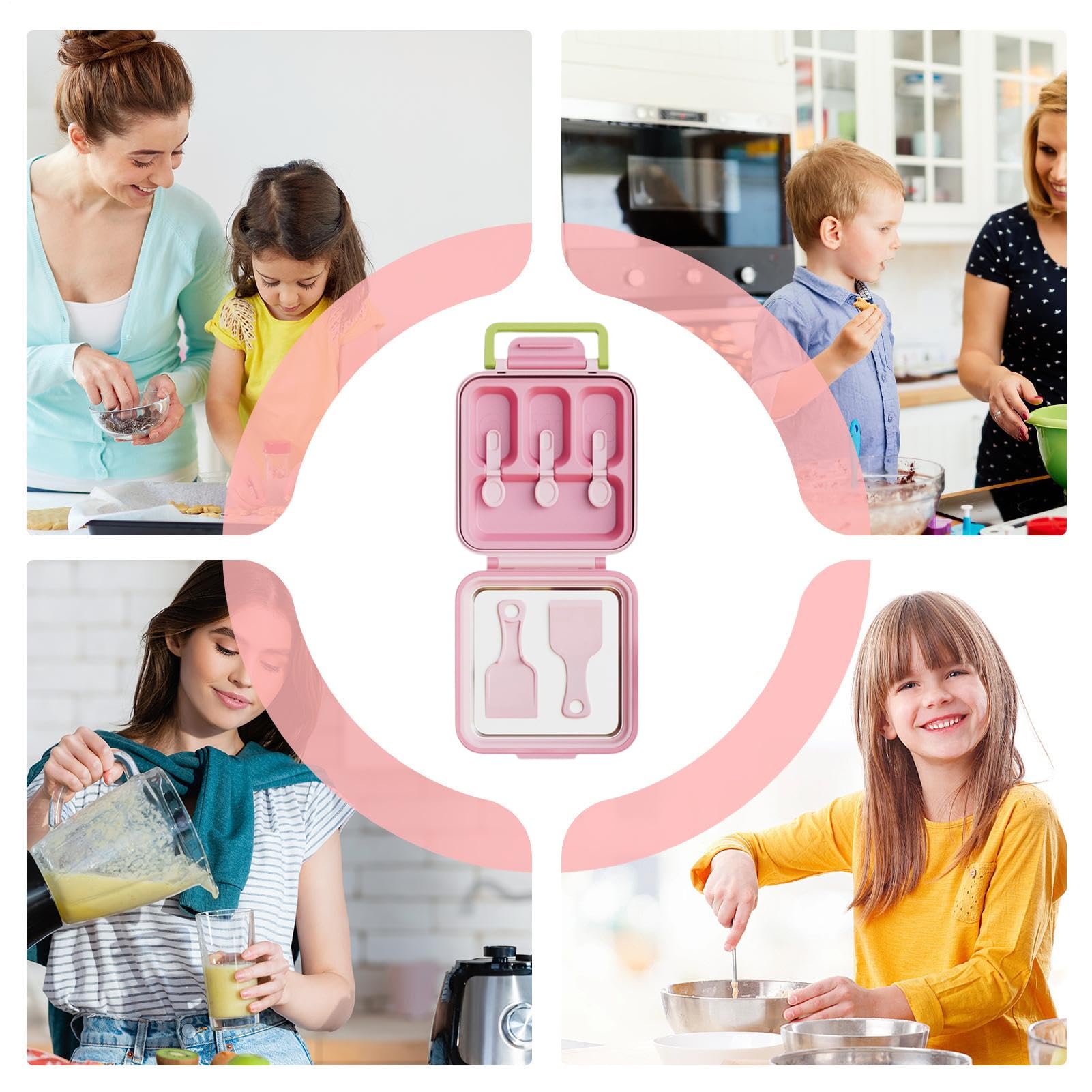 Moldes para s y Polos Fabricante de Enrollado Reutilizable 2 en 1 | Bandeja Desmoldable Para Rollos De Yogur, Herramienta Multifuncional Para Postres En Reuniones Con Amigos Y Meriendas