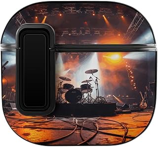 Rock Concert Stage Headphone Cases AirPods 4 Bluetooth Earphone Protective Cover Portable Earphone Organizer with Magnetic Automatic Lock Cute Headphone Bag Case