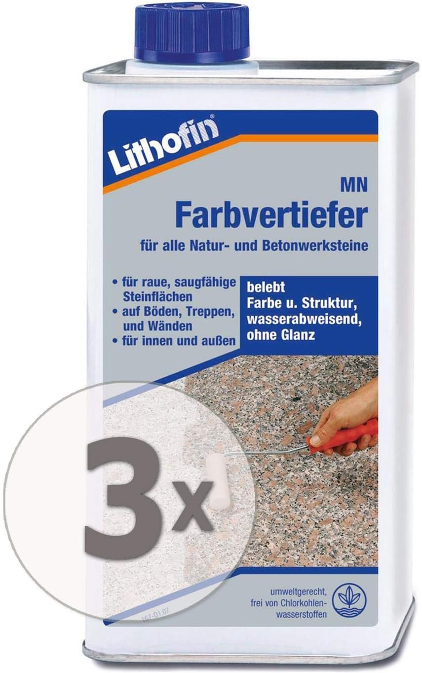 CleanPrince 2x5= 10 Liter Steinversiegelung für Terrassenplatten und Natursteine | mit Farbvertiefer | Steinsiegel Marmor Granit Natursteine Beton farbvertiefend