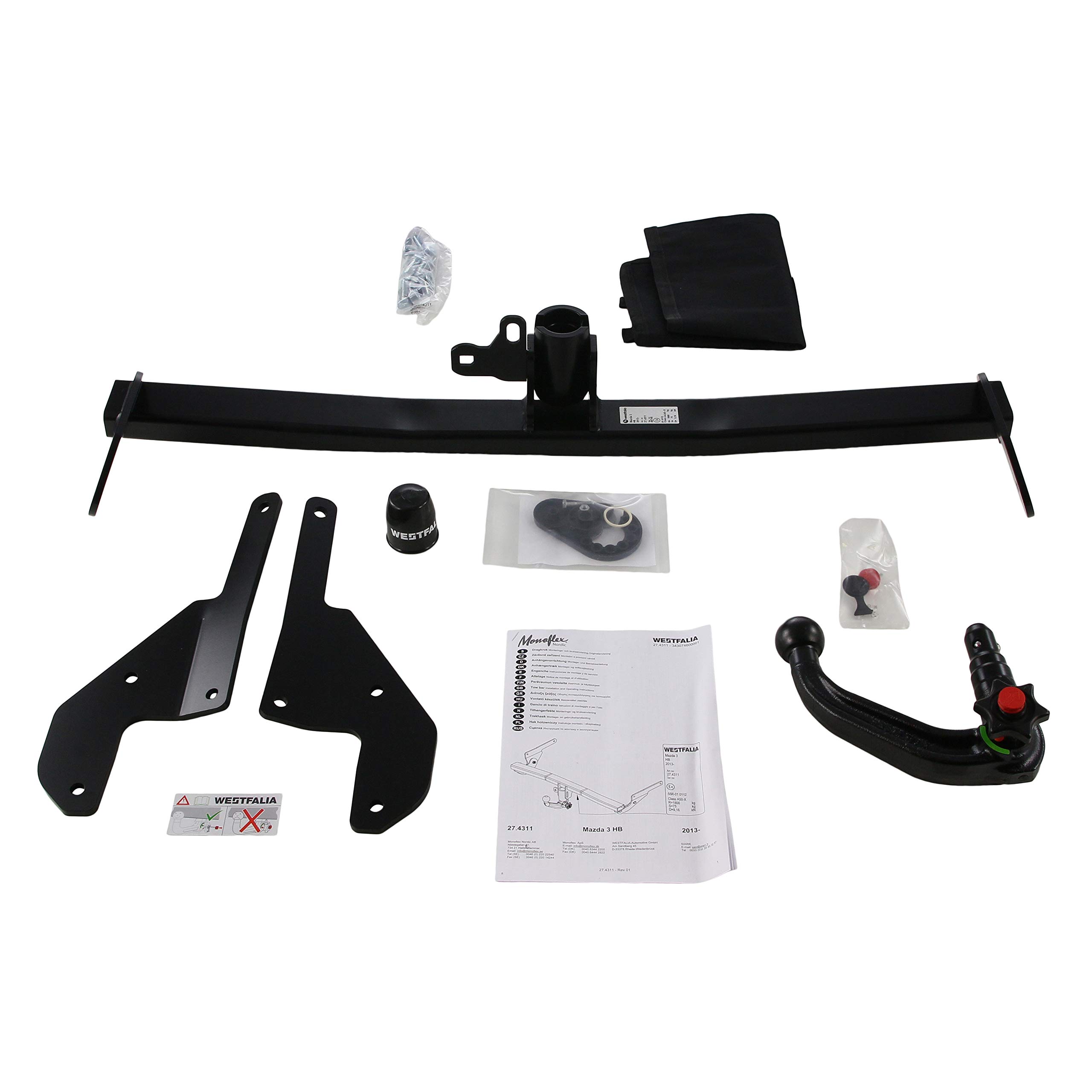 Westfalia 343074600001 Vertical Amovible Barre d'attelage