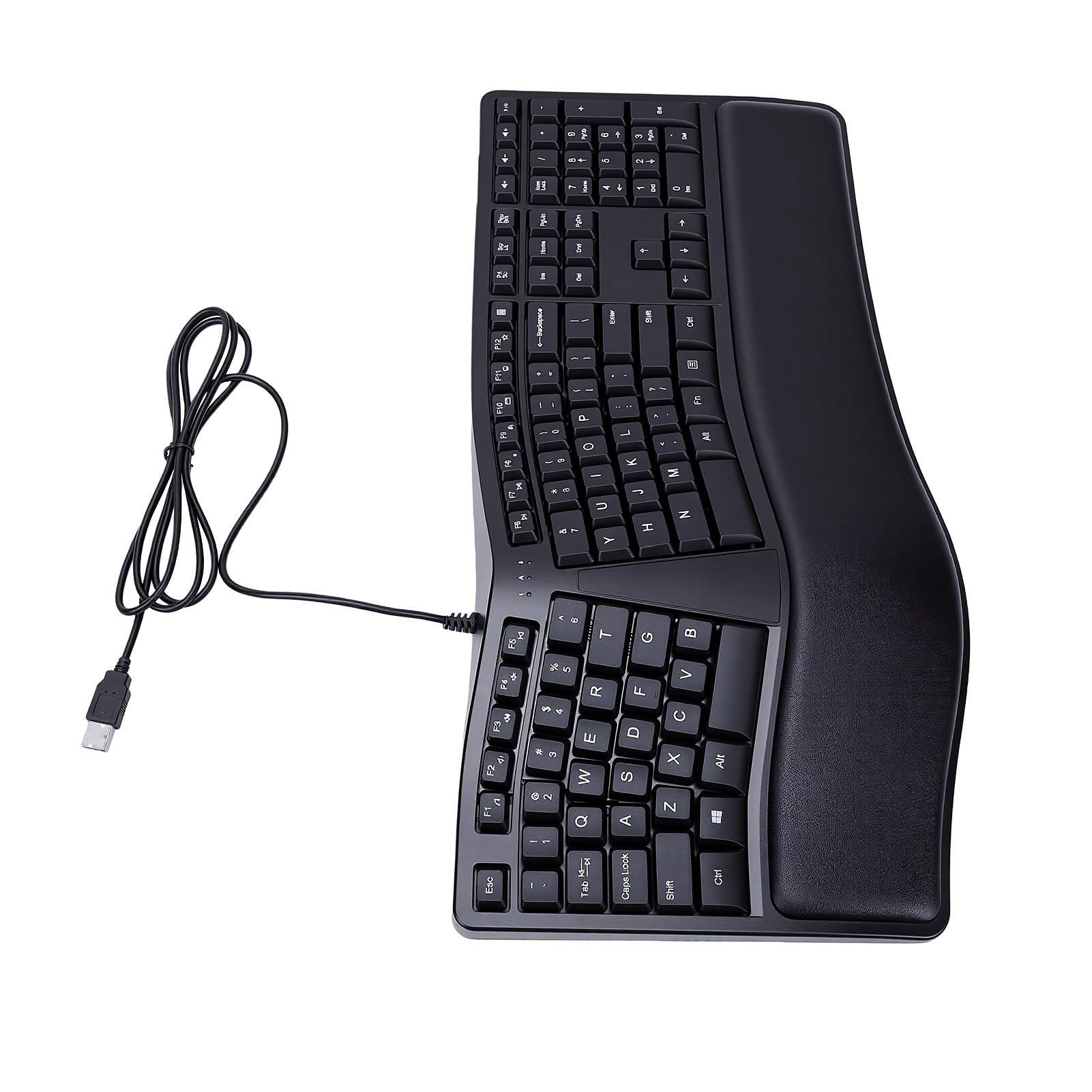 Bewinner Ergonomiczna Klawiatura z Cichym Połączeniem USB