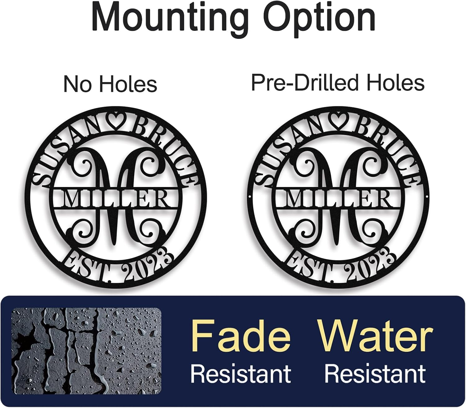 Custom Metal Last Name Sign, Anniversary Wedding Gifts for Couple, Custom Metal Sign, Personalized Family Name Sign, Custom Metal Name Sign, Custom Split Letter Name Sign for Wall Decor