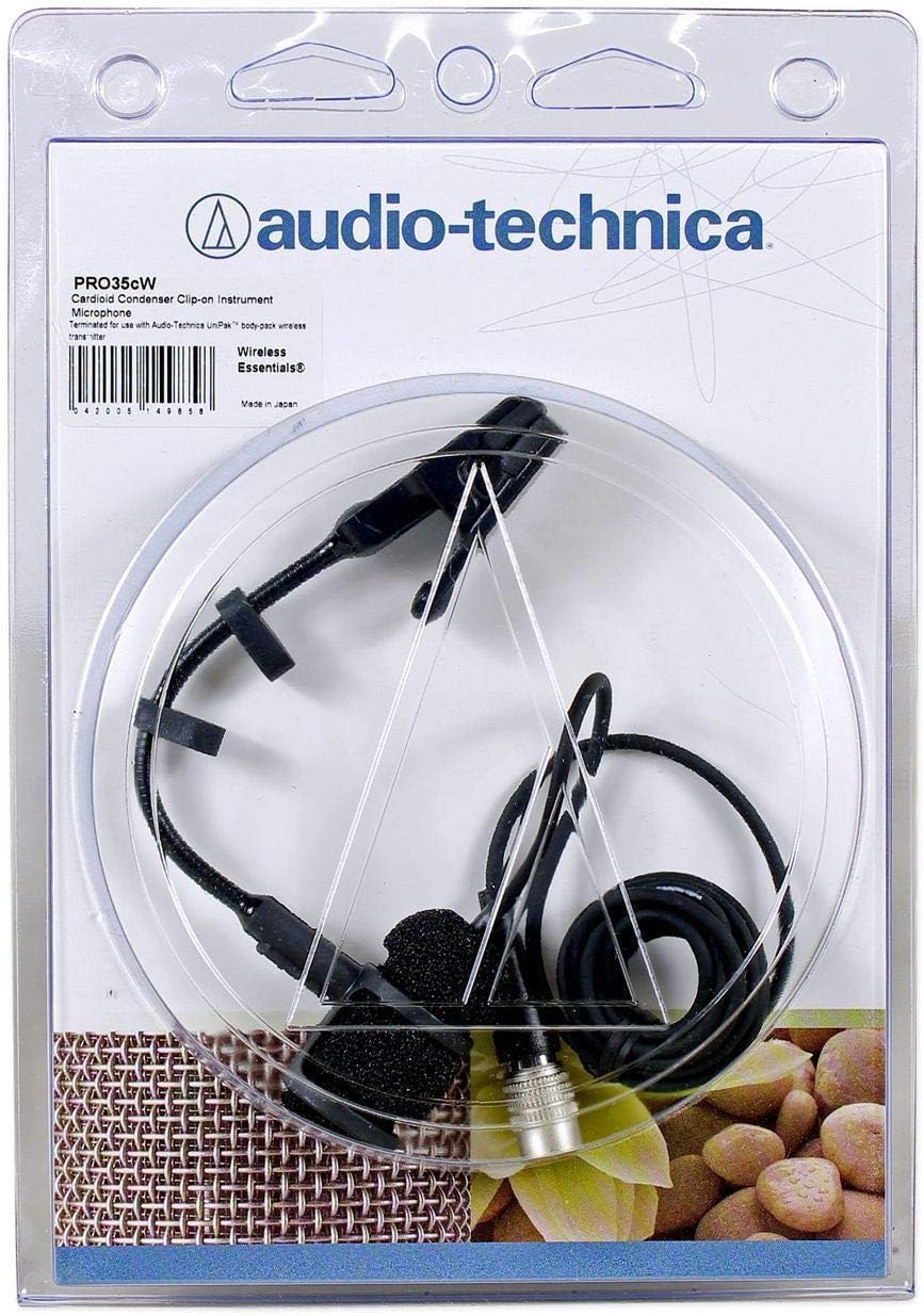 Audio-Technica PRO 35cW Cardioid Condenser Instrument Microphone+Headphones