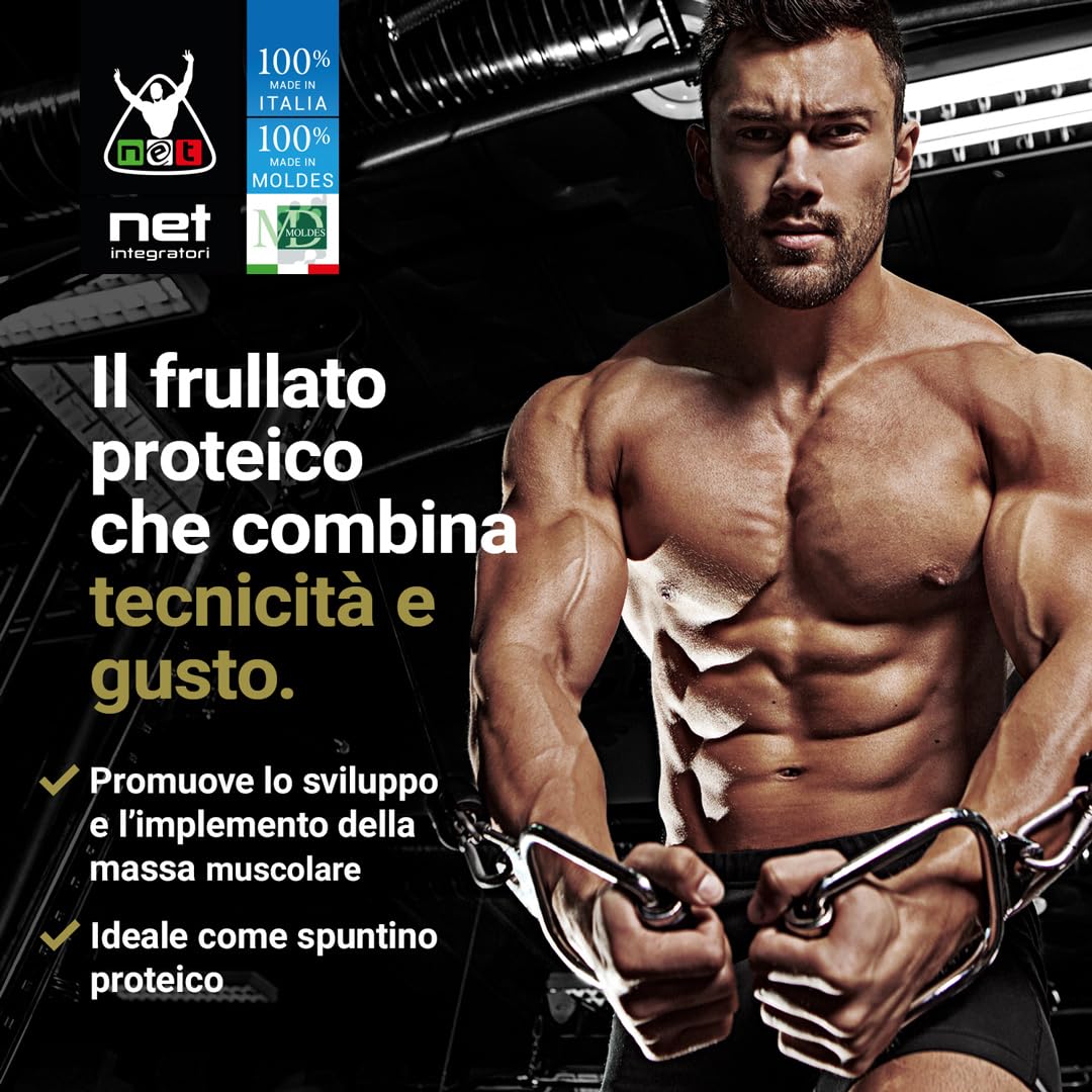 Net Integratori 5MOOTHIE PLUS - 900g Cioccolato - Spuntino Proteico Veloce - Proteine Isolate, Concentrate, Idrolizzate e Proteine Totali Del Latte Con Aminoacidi EAA E BCAA