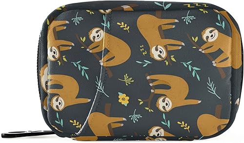 Miniatura 1 de xigua Pastillero de perezoso para 7 días de viaje, caja organizadora de píldoras con cierre de cremallera para vitaminas, medicamentos y suplementos