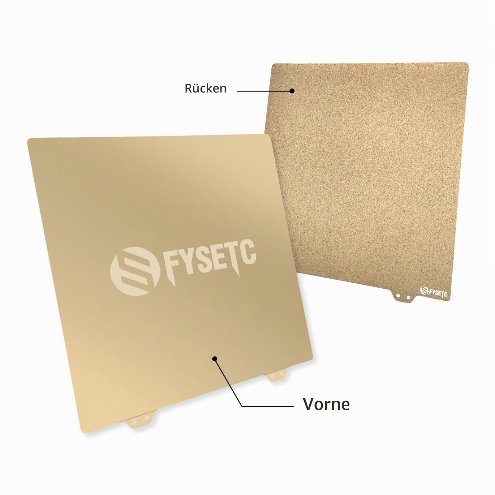 BCZAMD for Anycubi-Vype-r 3D Drucker Teile JanusBPS Bauplattform 265 x 250 mm, beidseitig bedruckt (PEI Pulver + glattes PEI) Ohne Magnetaufkleber, Federstahlblech, beheizte Bettfl?che¡­
