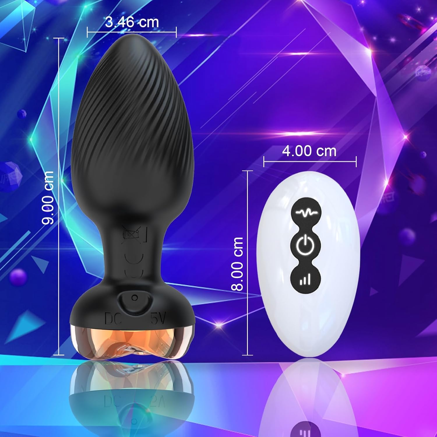 Plug Anal Vibradorador Hombre Butt Plug Anales,con Vibración Vibrador Anal Juguetes Eróticos para Pareja Sexuales 10 Modo Consoladores.. para Mujer Vibradores con Mando Distancia Carga, 241205-12