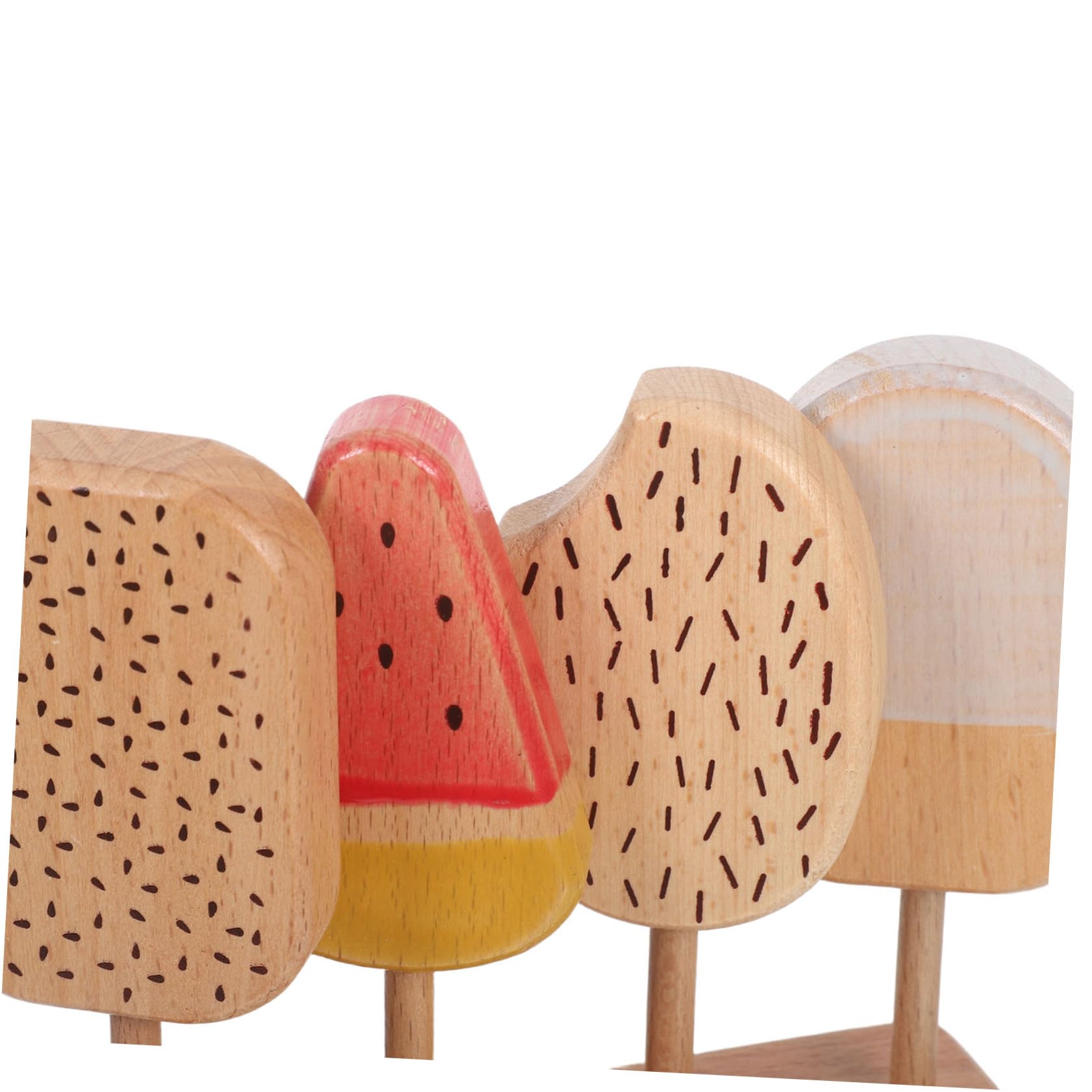 Hohopeti Gioco per Cucina Ragazzo Ragazza in Legno Gelato e Ciambelle Cibo Finto per Giochi di Ruolo Accessori da Cucina per Attività Educative