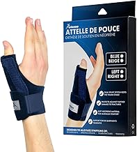 Actesso Thumb Splint - For Tendonitis Relief, Dice, Sprains & Joint Pain - Neoprene Wrist Brace Right Hand Blue