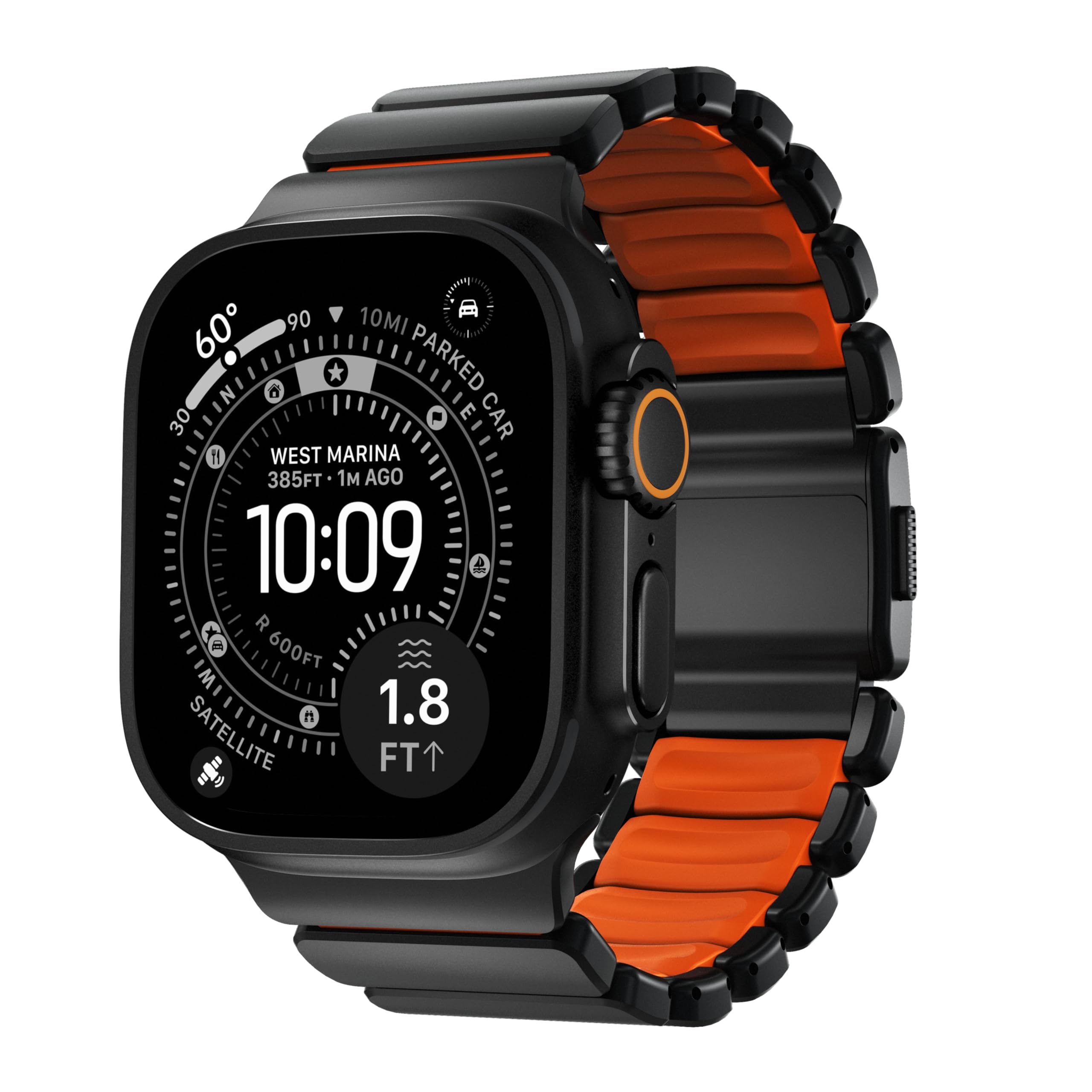 NOMAD Stratos Band I - Correa para Apple Watch 42/44/45/46/49 mm, diseño híbrido