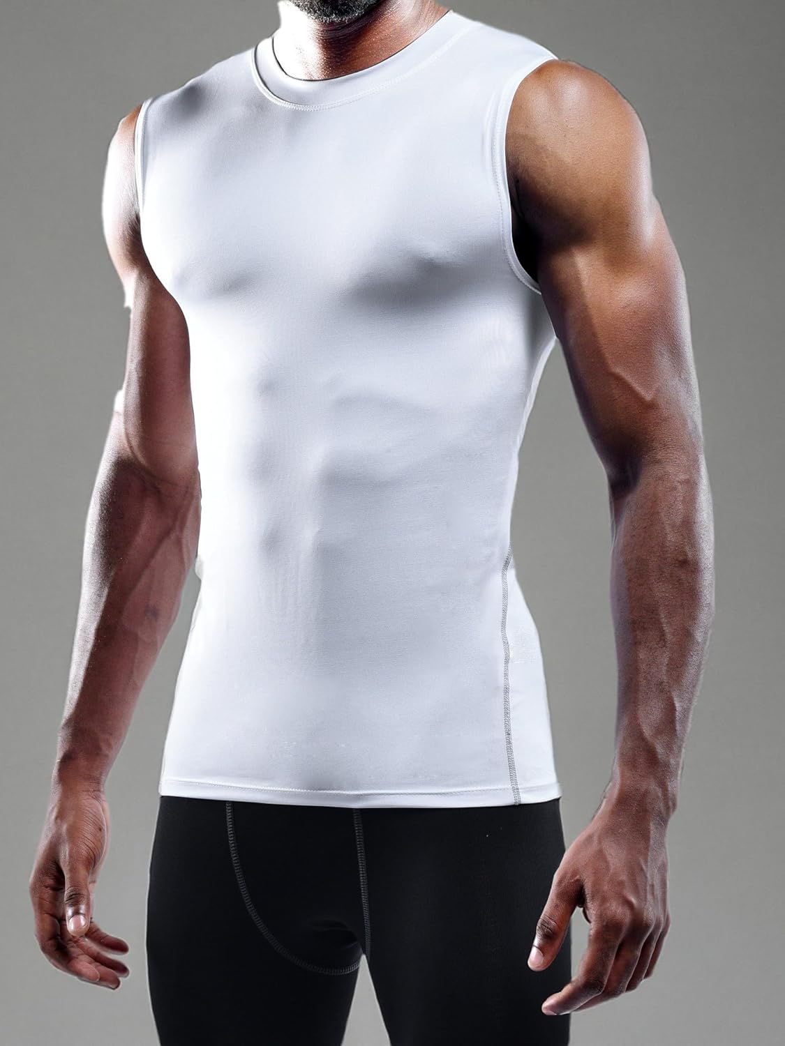 NELEUS Men's 3 Pack Athletic Compression Under Base Layer Sport Tank Top - Image 6