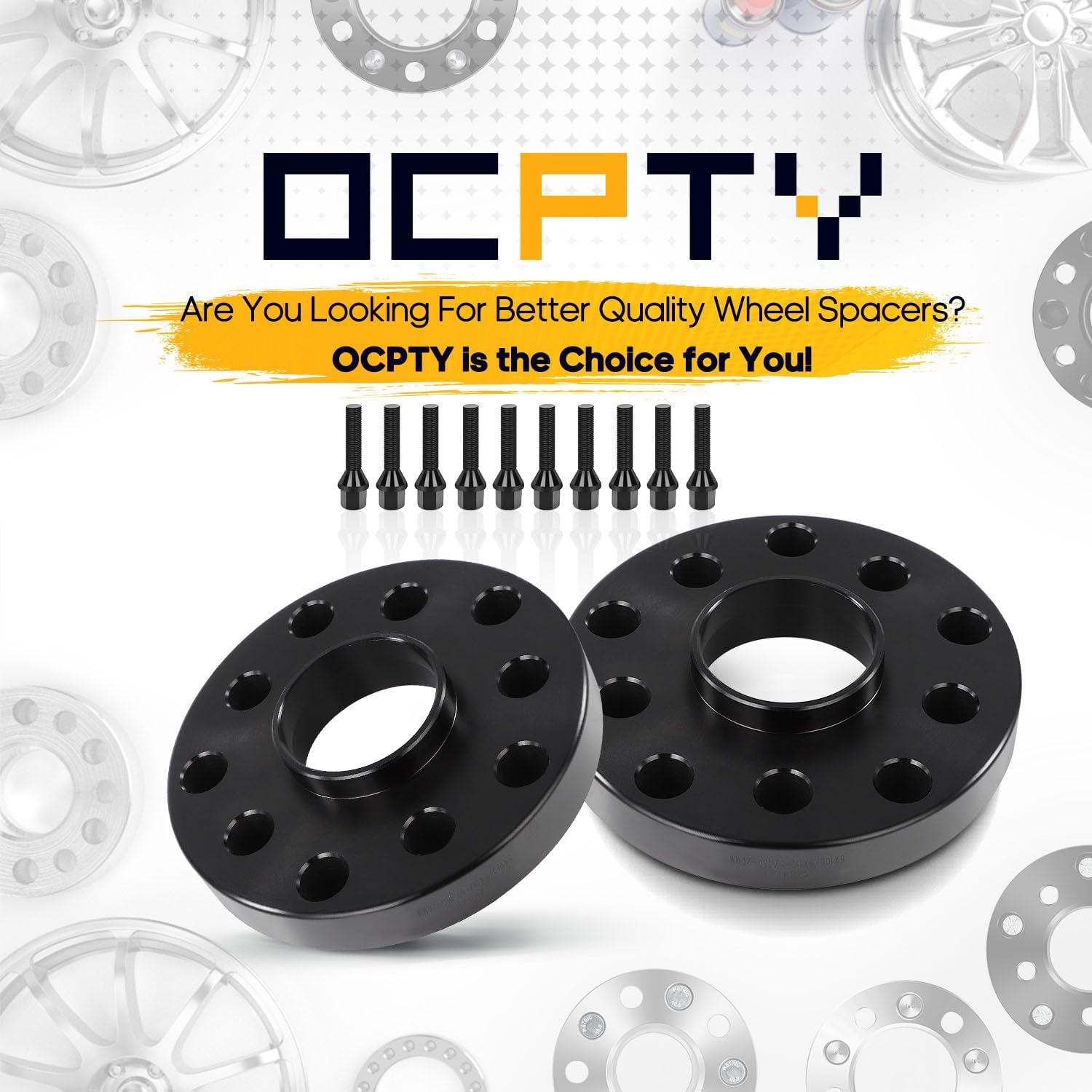 OCPTY 2PCS 5x100/5x112 Wheel Spacers 20mm Wheel Adapters 14x1.5 Studs 57.1mm Center fit for 1998-2020,2022 for Audi for A3 / 1996-2007 for Audi for A4 / 1995-2010 for Audi for A6