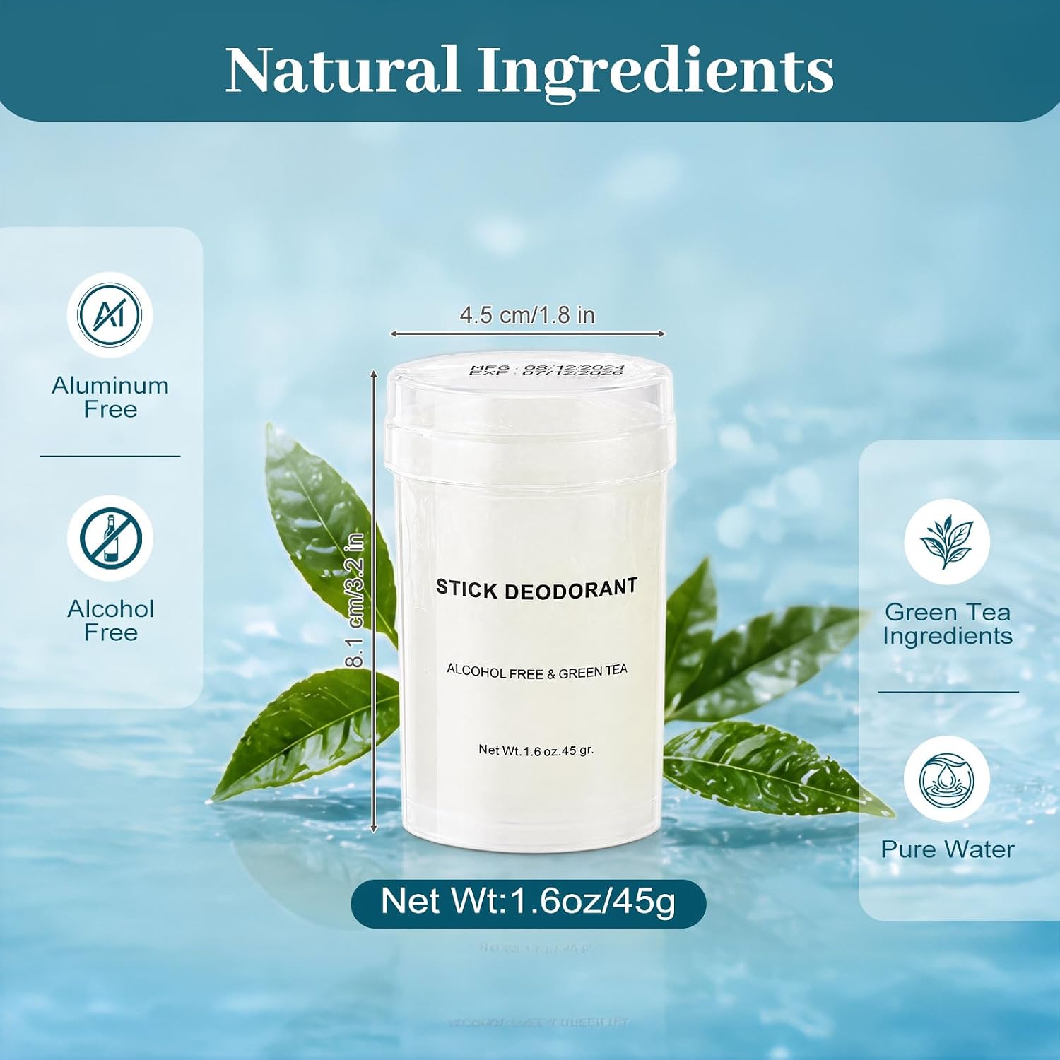 20 Bulk Deodorant Gel for Women Men,Trial Size Deodorant Travel Size Mini image 4