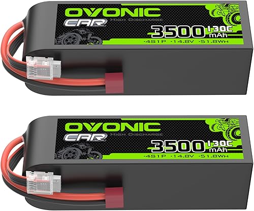 OVONIC 4S LiPo Batería 3500mAh 14.8V 130C RC Batería con Dean-Style T Conector