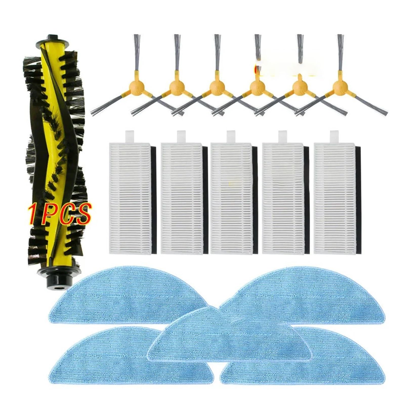 Spazzola Laterale Filtro Hepa Panni for mocio Spazzola a Rullo Compatibile con X500 X600 Robot Aspirapolvere Accessori Spazzola a Rullo Compatibile con(1)