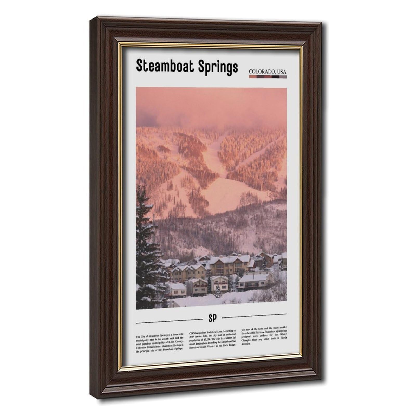 Wcyb Mokume Gane Frame Steamboat Springs Colorado Usa The United States Of America Landscape Travel Prints Posters Canvas Deco Paintings Wall Art For Office Hangable Frame 2
