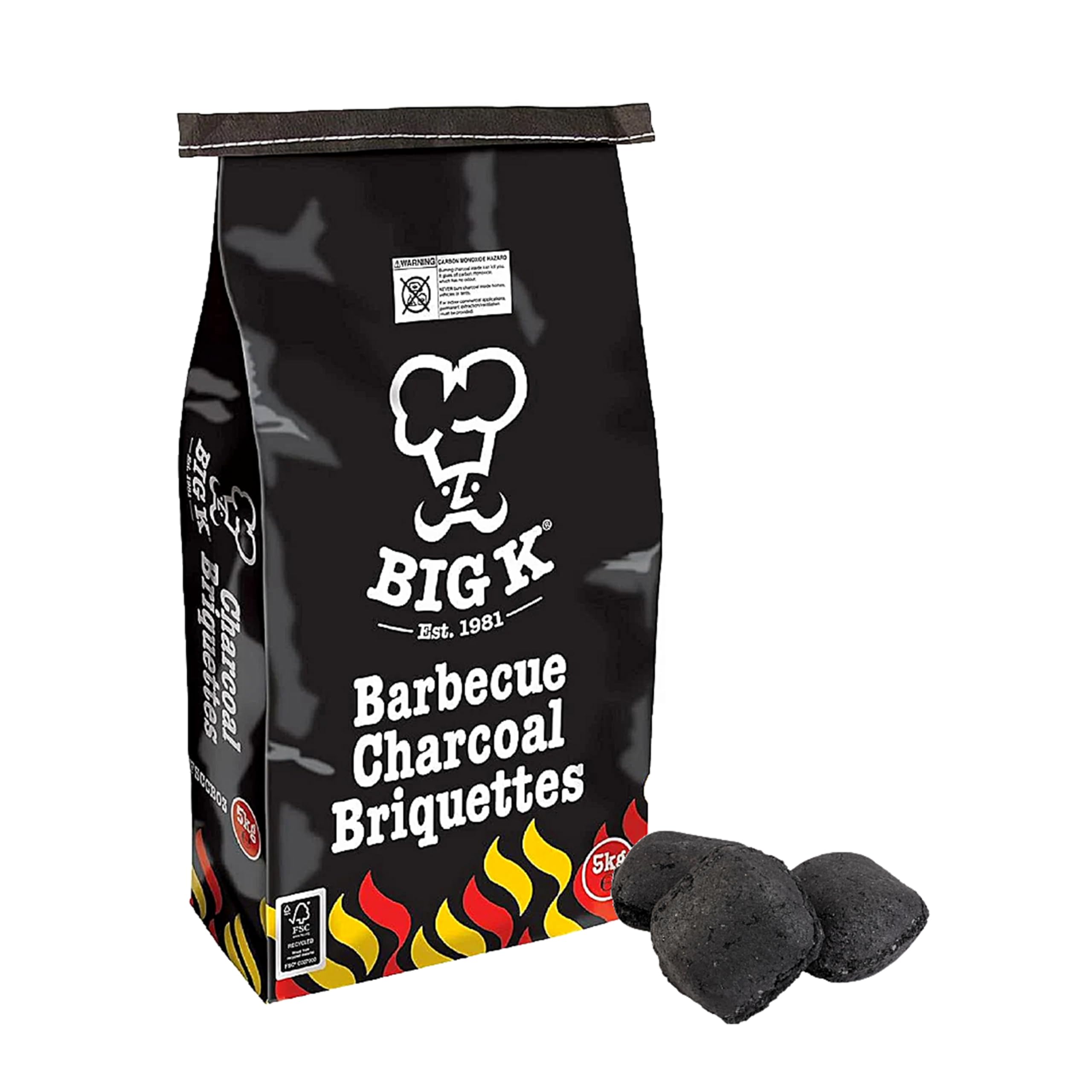 Barbecue Charcoal Briquettes for BBQ Grill - Quick & Easy to Light 5kg Barbecue Grill Briquettes for Outdoor Cooking, Camping, Fishing. Less Smoke & Longer Lasting BBQ Briquettes with Topline Card