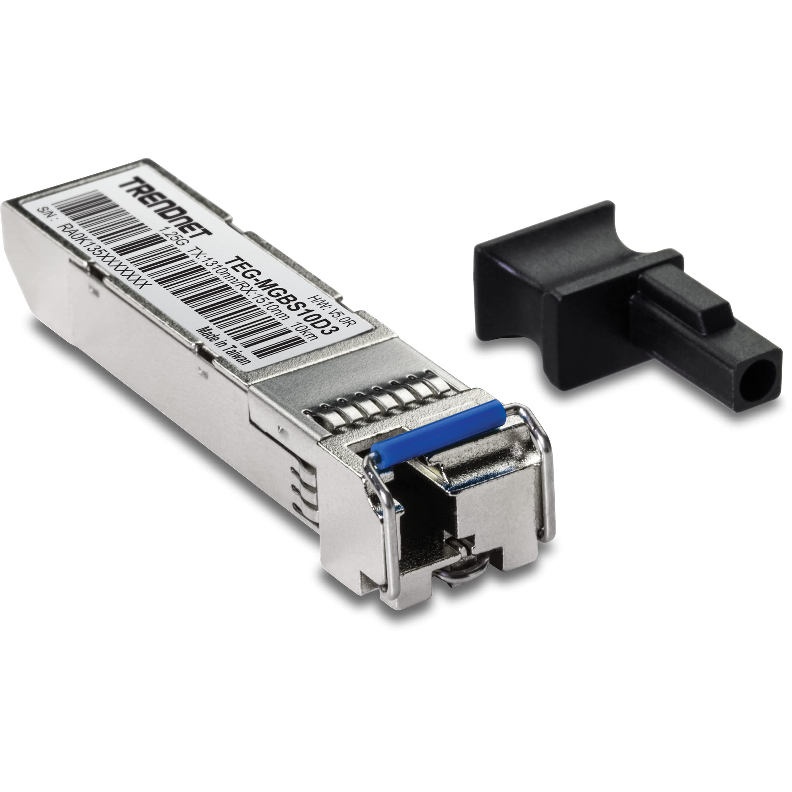 TRENDnet SFP to RJ45 Dual Wavelength Single-Mode LC Module, TEG-MGBS10D3, Must Pair with TEG-MGBS10D5 or a Compatible Module, Up to 10 km (6.2 Miles), Compatible with Standard SFP,Lifetime Protection