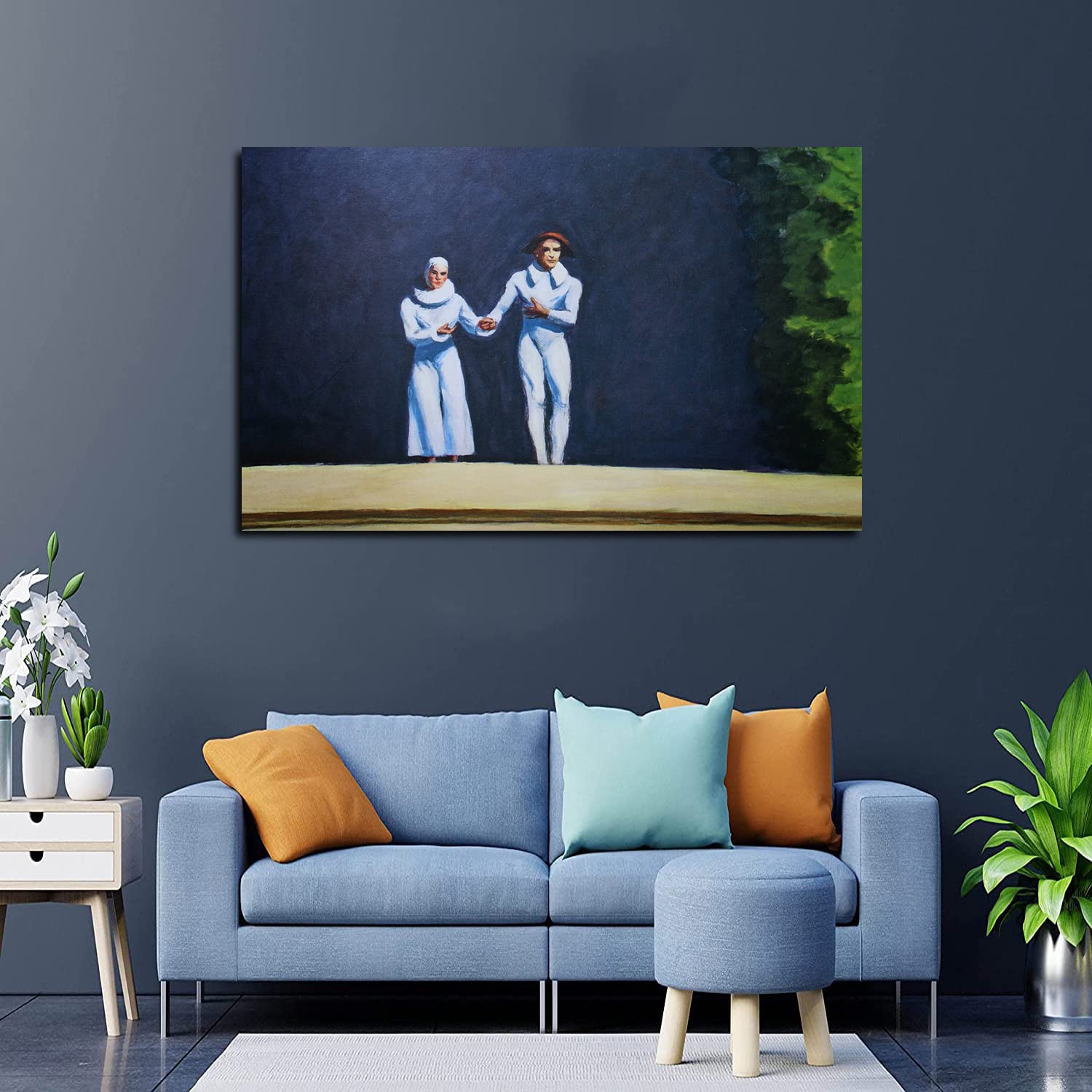 Amazon.com: Edward Hopper Painting Art Print Two Comedians Canvas