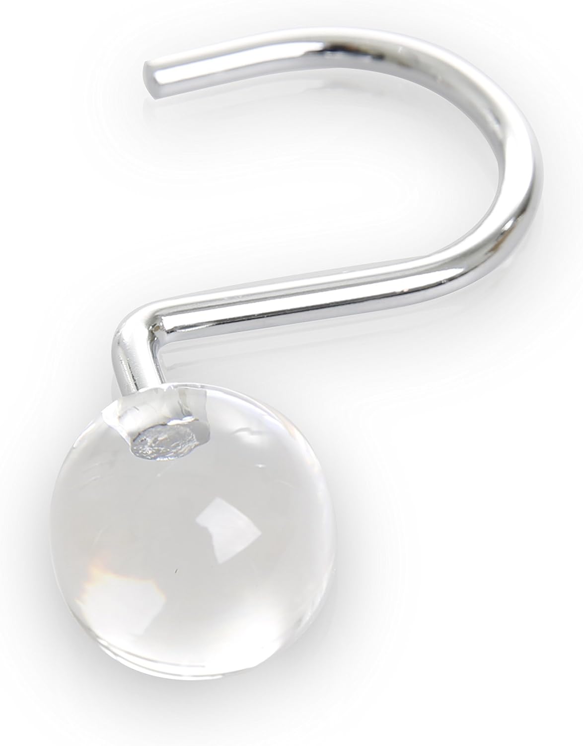 BINO 'Infinity' Chrome Shower Curtain Hooks, Set of 12 Shower Curtain Rings