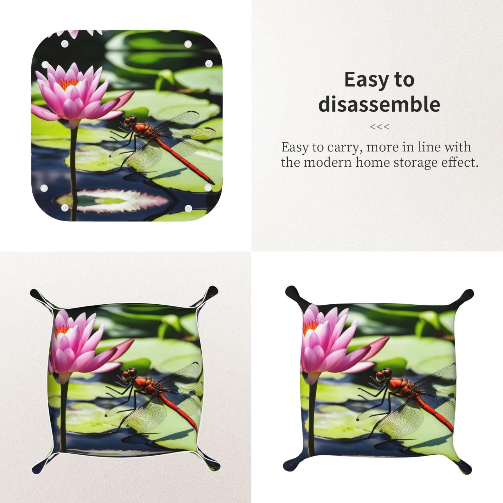 Organisateur Tiroir,Plateau De Rangement En Cuir, Pour Les Bijoux, Clé à Pression, Plateau De