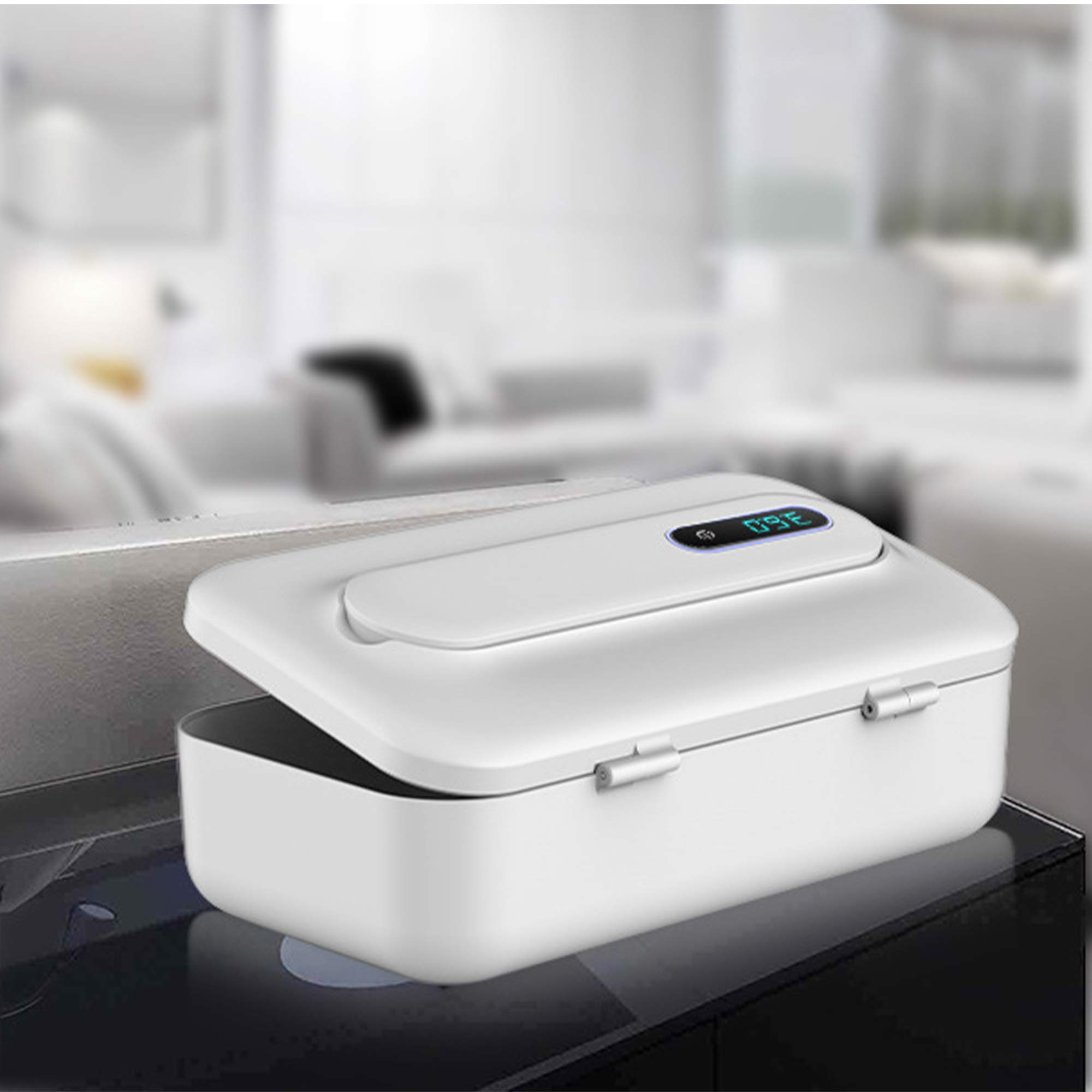 Scatola Disinfettante Luce UV Portatile Sterilizzazione con Ozono Ultravioletti Bacchetta Disinfettante UV Rimovibile, per Cellulare, Strumento Pulizia Cosmetica,Bianca