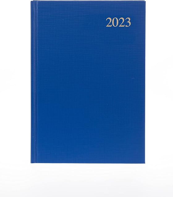 Collins Essential A5 Day to Page 2023 Diary - Blue