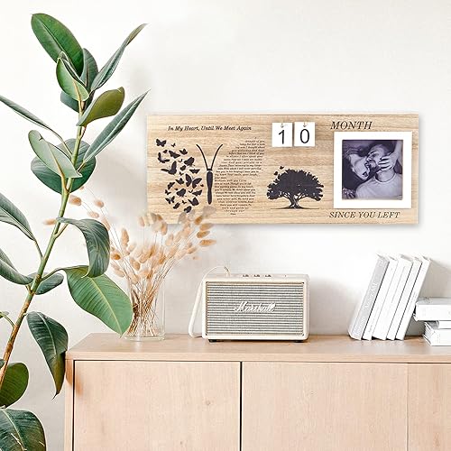 Miniatura 7 de Ayakumu Marco de fotos conmemorativo, marcos de regalos conmemorativos de 14 x 6 pulgadas para un ser querido, regalos de condolencias de recuerdos