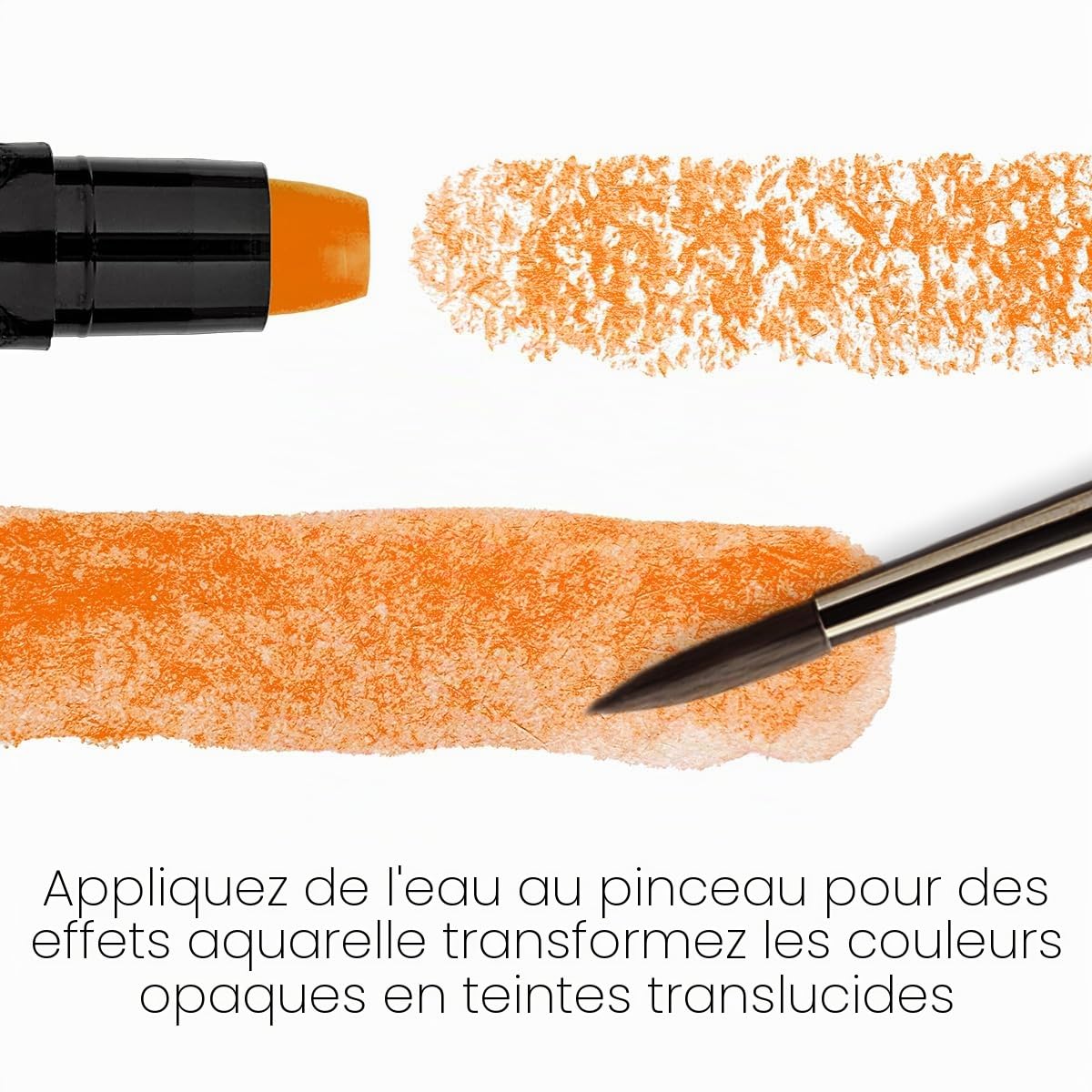 KINGART Lot de 580-48 bâtons de gel, 48 couleurs uniques, solubles dans l'eau, crémeux et inodores, utilisation sur papier, bois, toile et plus encore