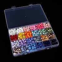 Vista 3 de Caja organizadora de plástico transparente con 24 rejillas, contenedor de almacenamiento con compartimento fijo para manualidades, cuentas, joyas