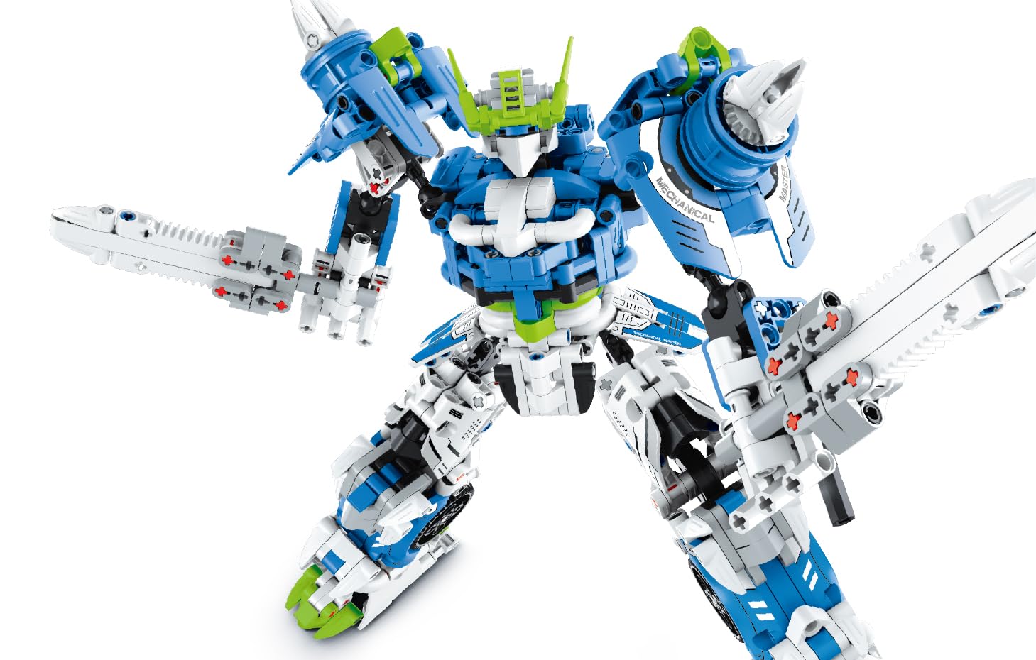 iM.Master - Blauer Mecha Warrior Spielzeugroboter - Klemmbausteine für Erwachsene und Kinder - Bewegliches Modell - Mechanischer Betrieb - 941 Teile - STEM Lernspielzeug - Modell zum Bauen