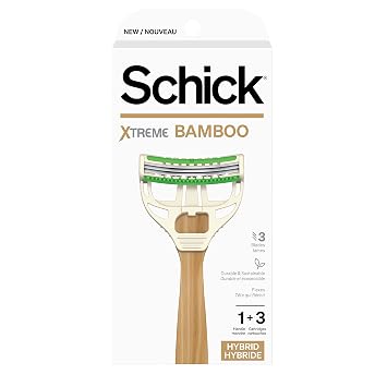 Schick Xtreme Bamboo Razor - Eco Friendly Disposable Razors, Bamboo Handle