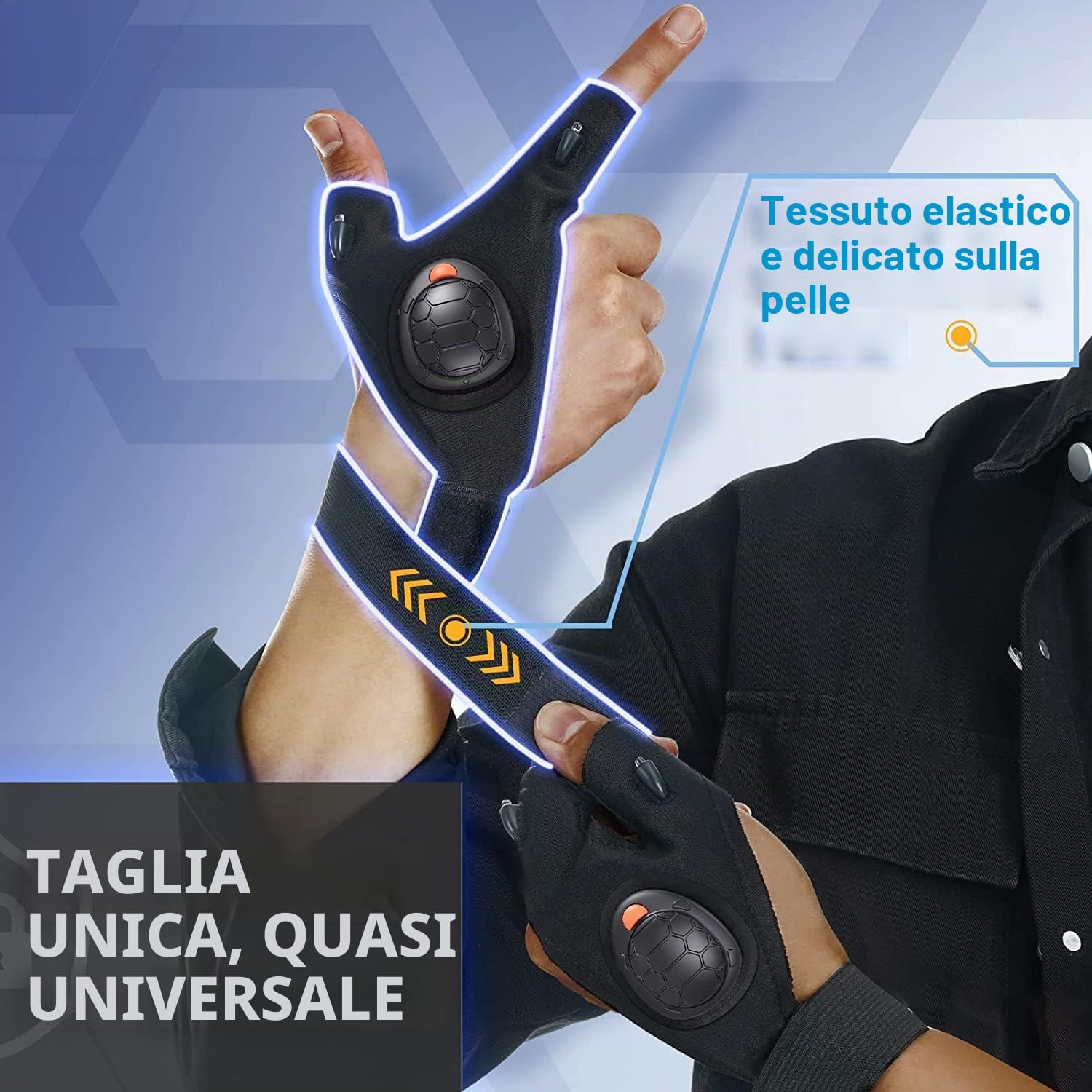 Regali per la festa del papà Guanti a LED – Guanti da pesca, accessori da pesca, regali significativi per uomini, regali per papà, regalo di compleanno per uomini