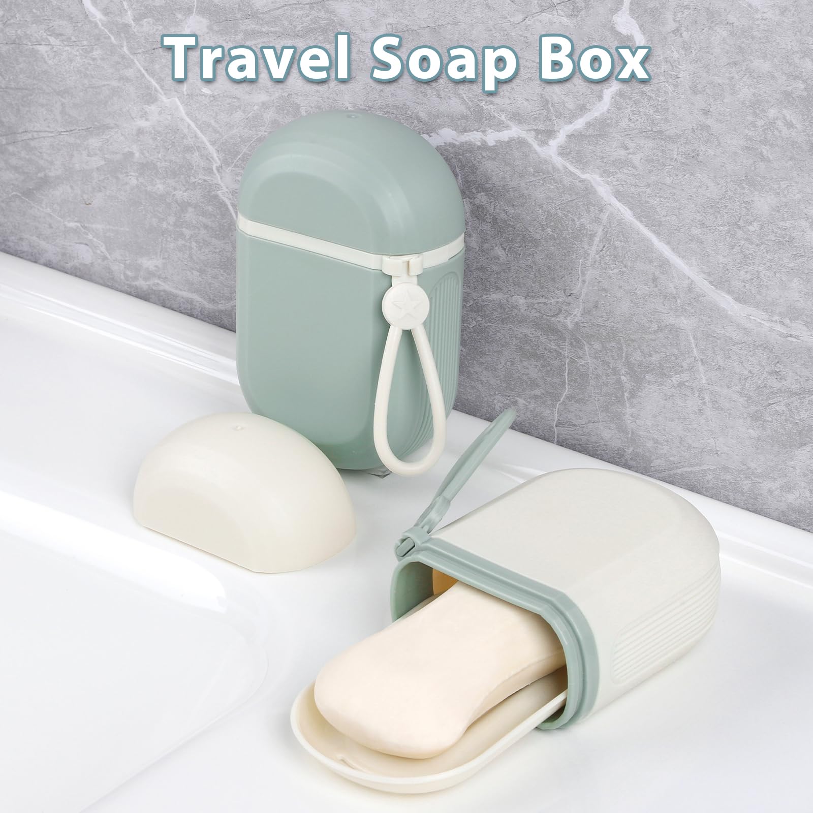 Alyvisun Boite Savon Voyage Portable avec Couvercle Étanche pour Salle de Bain Randonnée