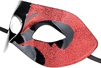 Vista 27 de IETANG - Antifaces venecianos para parejas, baile de máscaras, accesorios de disfraz o fiesta, 1 par Negro