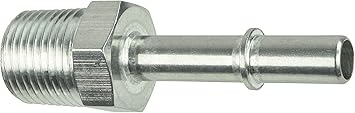 ICT Billet 3/8" Quick Connect Male Fuel Hose to 1/2" NPT Adapter Fitting LS LS1 LS3 GM Bare Machined Aluminum Designed & Manufactured in the USA AN817-02-08