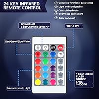 Vista 3 de Honoson 6 Juegos de Bases de Lámparas LED Nocturnas 3D con Láminas de Acrílico Transparente, Controles Remotos y Cables de Carga USB para Decoración