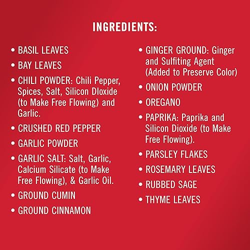 Miniatura 10 de McCormick Spice Rack, Two Tier Chrome, Featuring 16 Herbs & Spices for Everyday Cooking, Great Gift for Housewarming, Wedding & Bridal Shower, 26.09