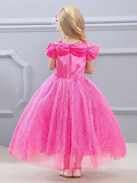 Foto 6 de 7 de Monissy Disfraz de Ropa Niño Princesa Vestido de Varios Niveles Encaje Azul Manga Larga Tul Brillante…