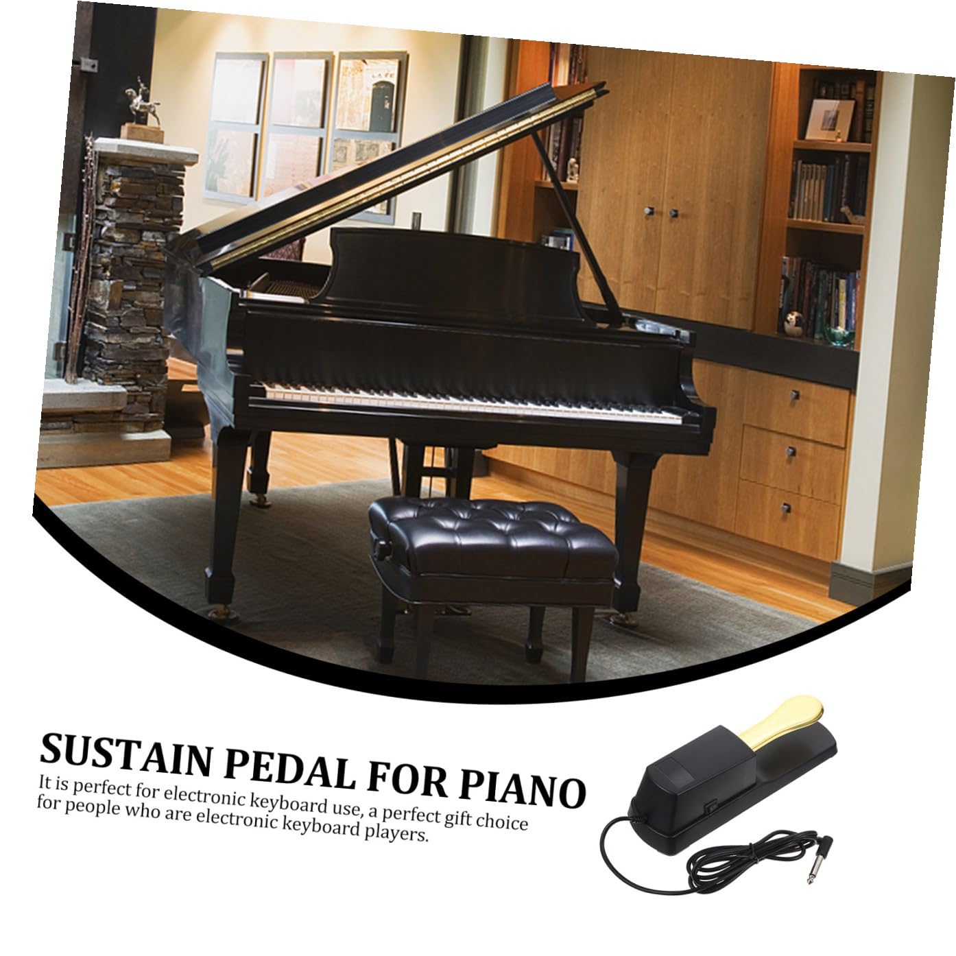 Pedal De Sustain Para Piano De Teclado Electrónico Pedal De Piano Antideslizante Accesorio Práctico Para Teclado Electronico