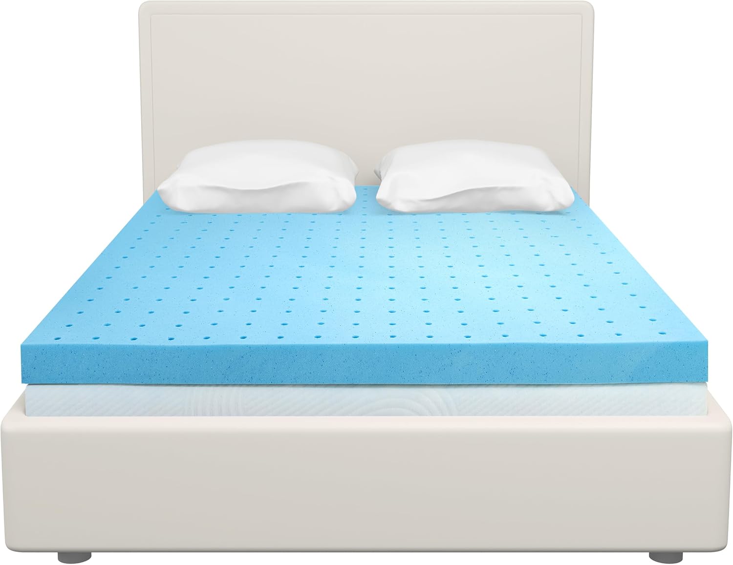 subrtex Memory Foam Mattress Topper Cal King, 2 Inch Thick Gel Infused Bed Topper