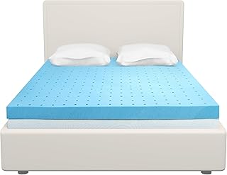Memory Foam Mattress Topper Twin XL, 4 Inch Thick Gel Infused Bed Topper for Twin XL Size Bed, Soft Mattress Pad for Sleeper Sofa, RV, Camper, CertiPUR-US Certified, Blue