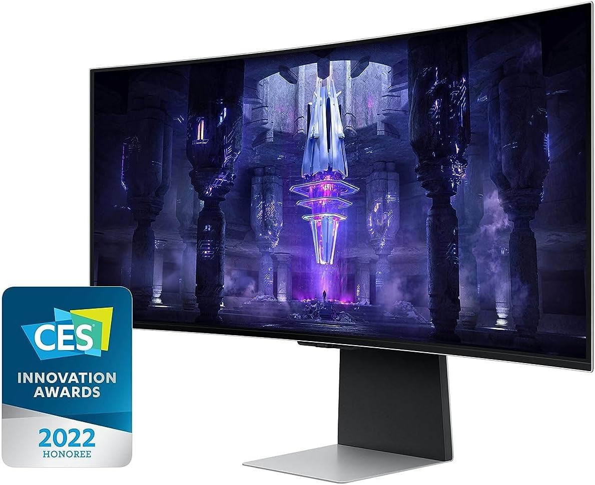 Samsung 34" Odyssey OLED G8 Gaming Monitor With Smart TV Experience, 0.03ms Response Time & 175Hz Refresh Rate, AMD FreeSync Premium Pro, IoT Hub & Voice Assistants - LS34BG850SMXUE