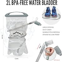 Vista 5 de IX INOXTO Hydration Pack Backpack, Lightweight Water Backpack with 2L Hydration Bladder Daypack for Men Women,Running Hydration Vest for Trail