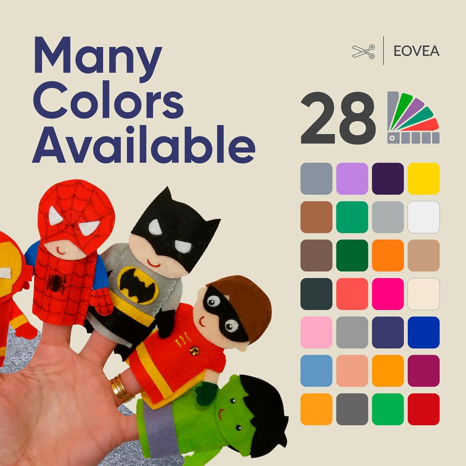 EOVEA - Acrylic Felt Fabric by The Yard - Soft and Durable 72" Wide & 1.6mm Thick Felt Sheets for DIY Crafts, Sewing, Upholstery, Cushion, Padding, Costumes(Charcoal, 2 Yard)